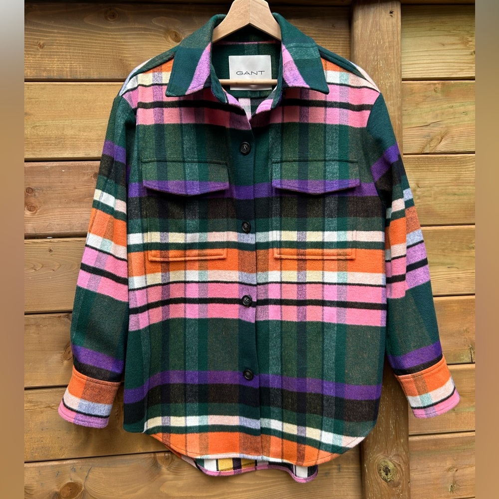 GANT women’s size 6 flannel overshirt / shacket / shirt jacket